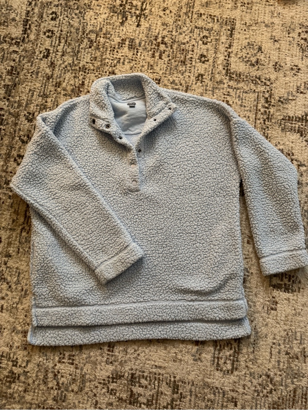 aerie Light Blue Sherpa Pullover